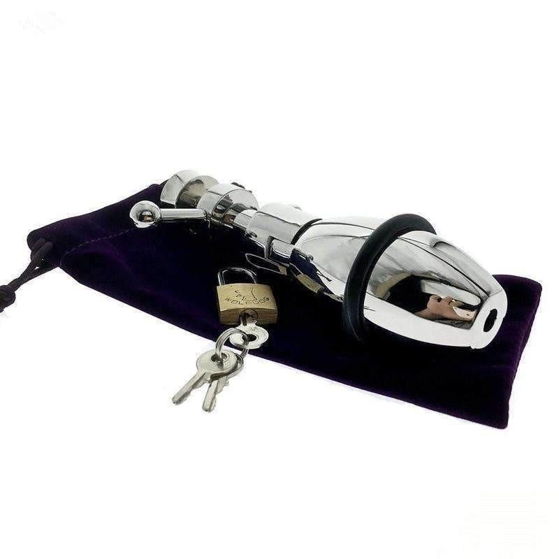 Ultimate Asslock Stainless Steel Metal Anal With Lock Expanding Butt Plug