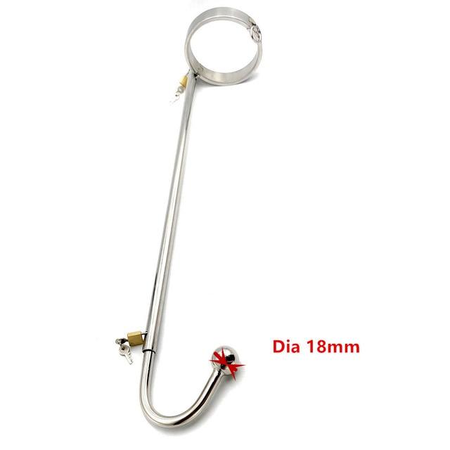 Stainless Steel Collar Slave Posture Bar Anal Hook Bondage Bdsm Restraints Kit