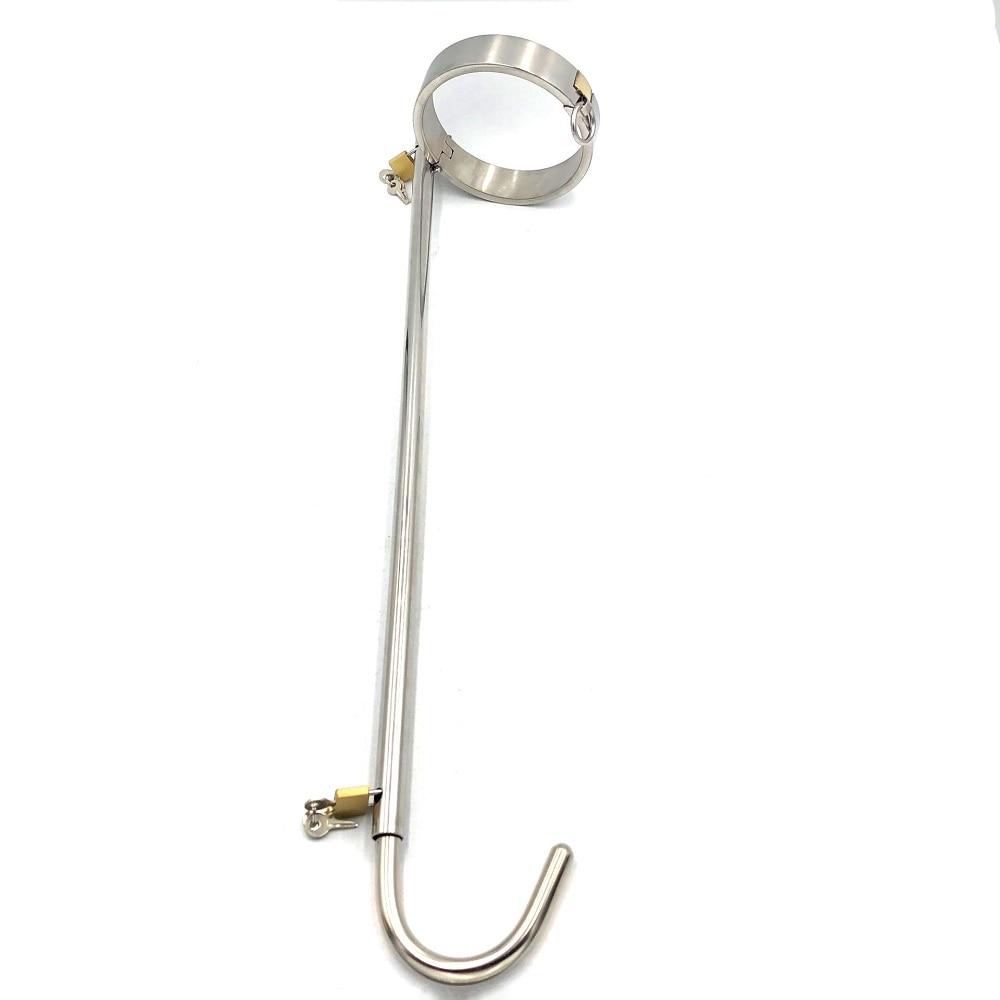 Stainless Steel Collar Slave Posture Bar Anal Hook Bondage Bdsm Restraints Kit