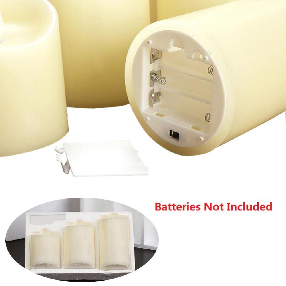 3 / Set Led Flameless Swing Candles Safe Battery Operated Lights Decor