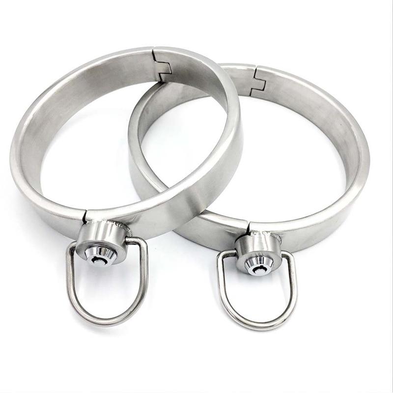 Solid Stainless Steel Lockable Slave Collar Bdsm Bondage Restraints