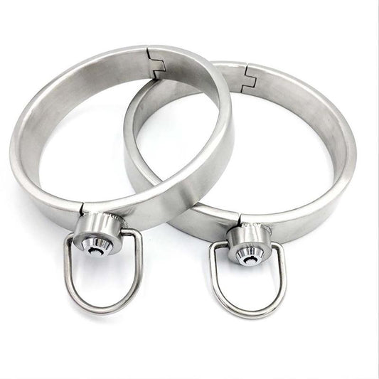 Solid Stainless Steel Lockable Slave Collar Bdsm Bondage Restraints