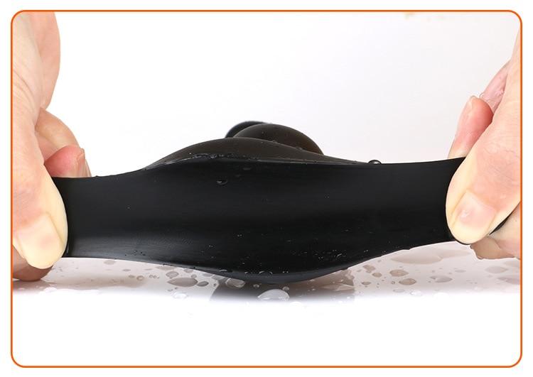 Soft Huge Realistic Dildo Silicone Cock And Balls Dong Gold Black Penis