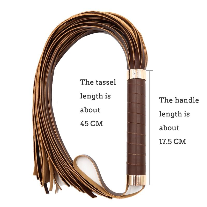 Brown Or Black Flogger Spanking Sex Toy Bdsm Bondage Restraints