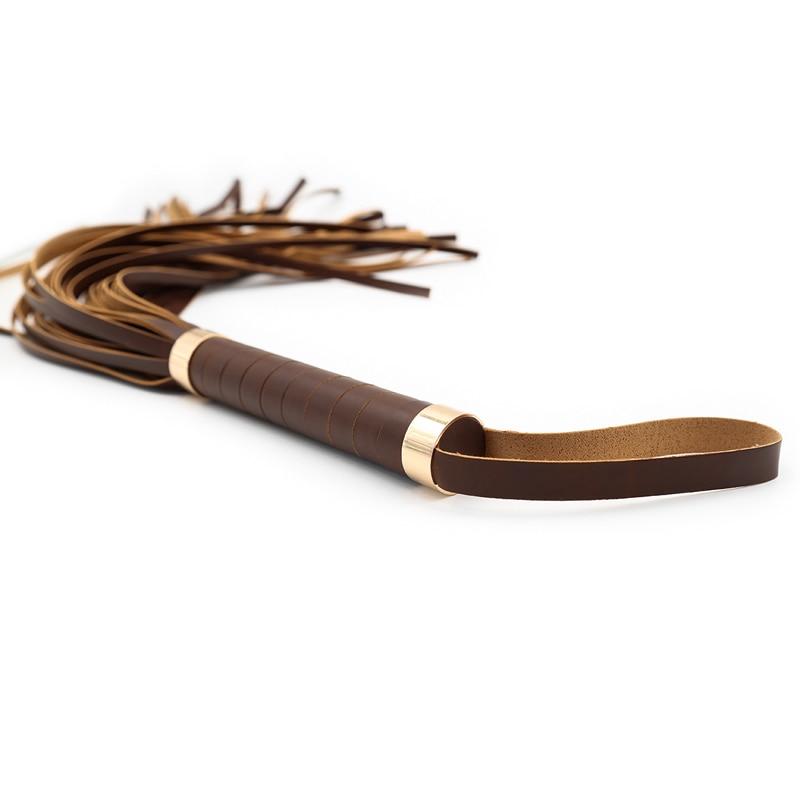 Brown Or Black Flogger Spanking Sex Toy Bdsm Bondage Restraints