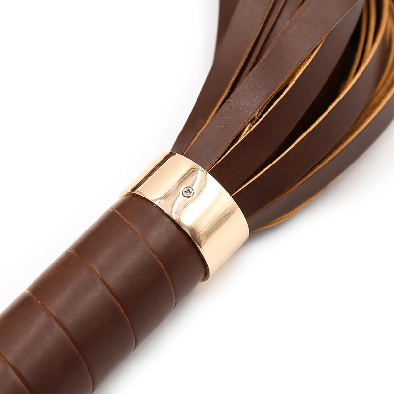 Brown Or Black Flogger Spanking Sex Toy Bdsm Bondage Restraints