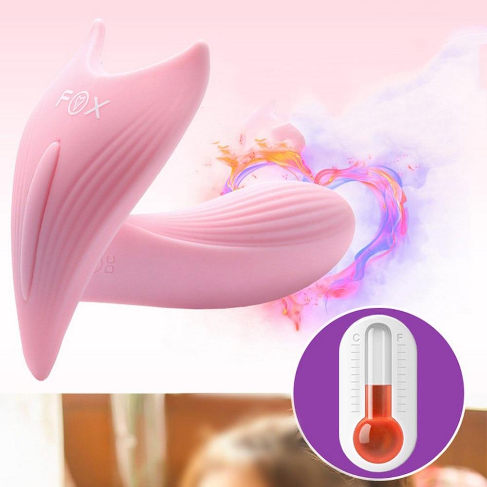 Sexy Fox Automatic Heating Wireless Wearable Dildo Vibrator Clitoral Stimulation