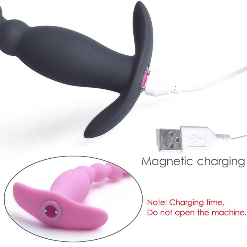 Wireless Control Anal Beads Vibrator Prostate Massager Butt Plug