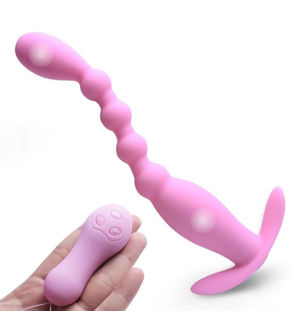 Wireless Control Anal Beads Vibrator Prostate Massager Butt Plug