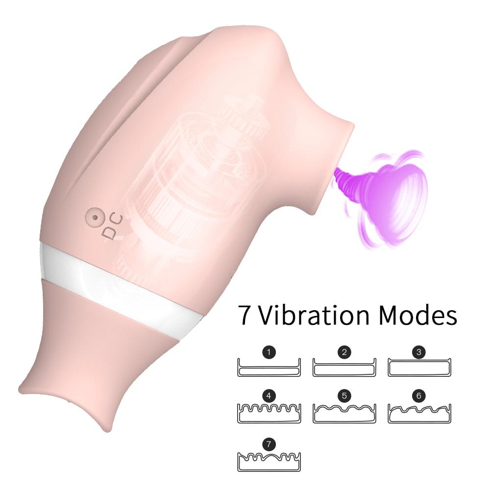 Sucking Licking Mini Vibrator Nipple Clitoris Suction Oral Sex Stimulator