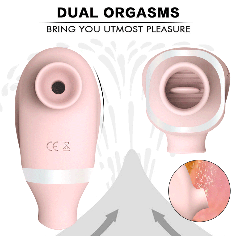 Sucking Licking Mini Vibrator Nipple Clitoris Suction Oral Sex Stimulator