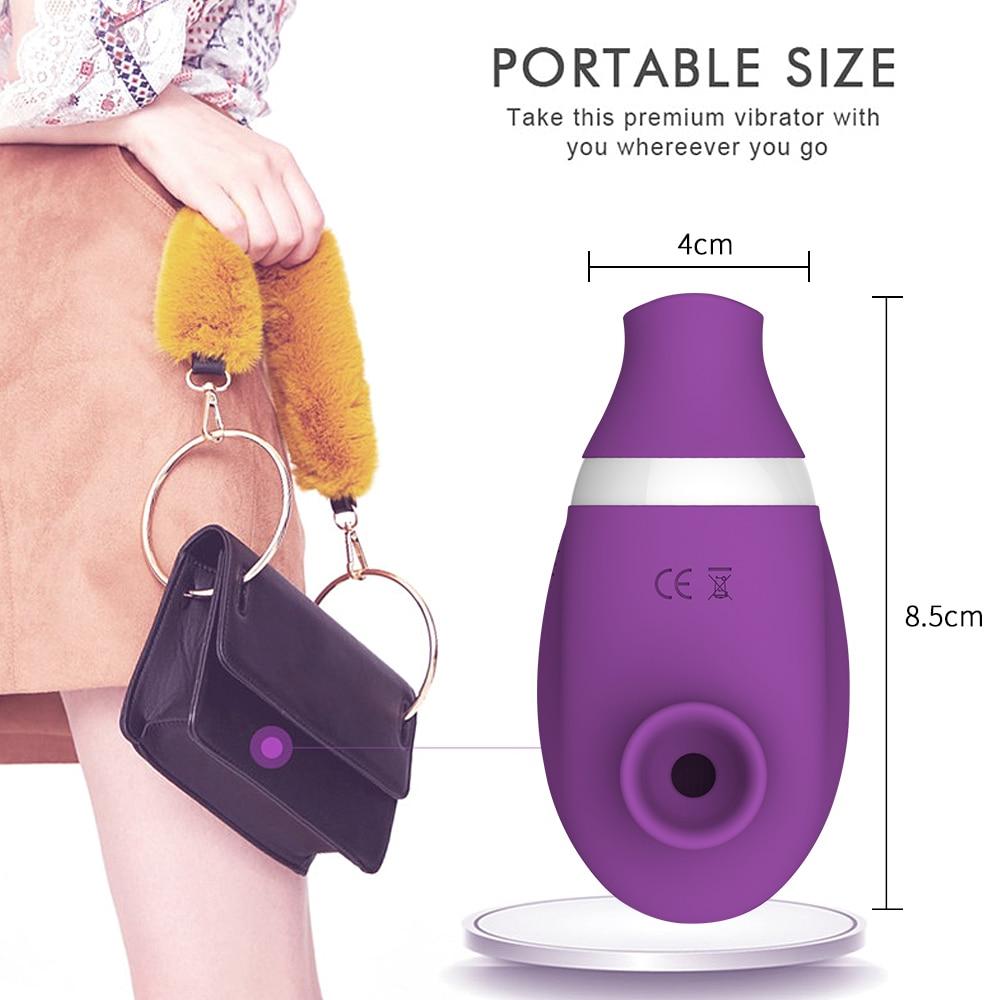 Sucking Licking Mini Vibrator Nipple Clitoris Suction Oral Sex Stimulator