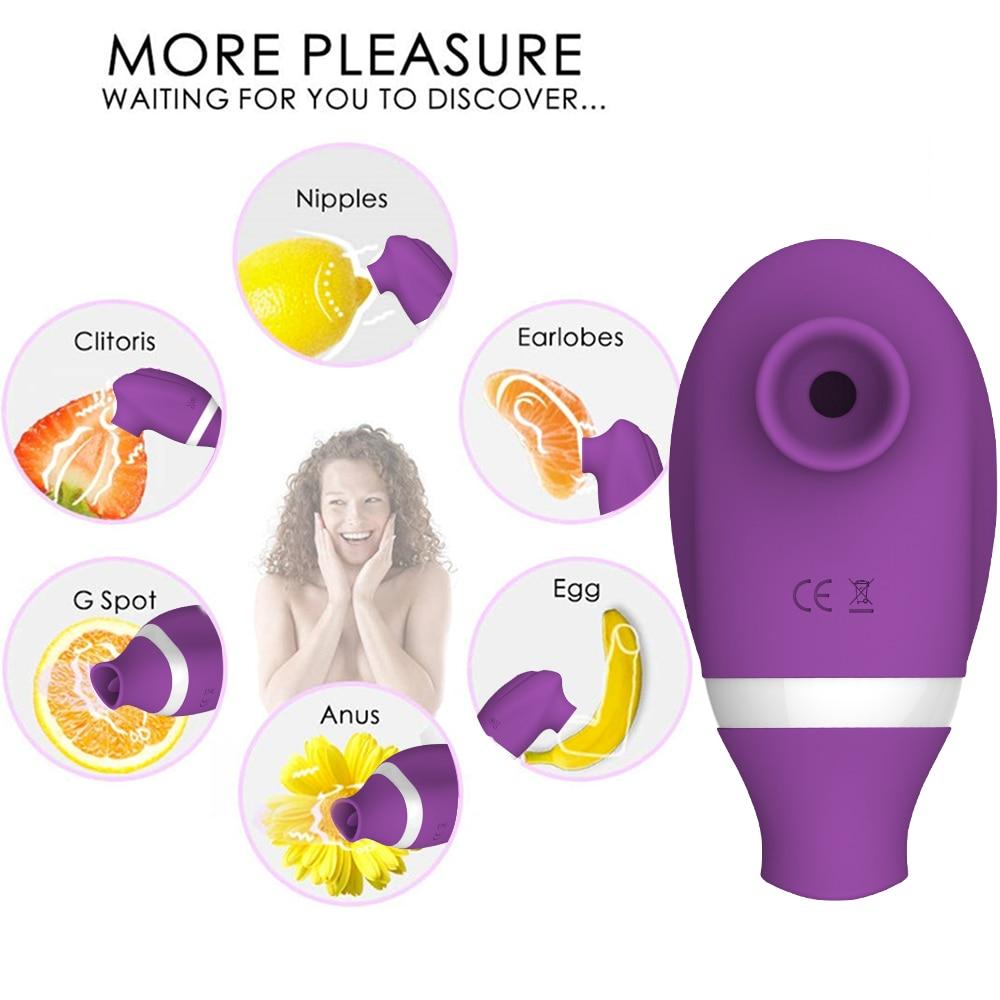 Sucking Licking Mini Vibrator Nipple Clitoris Suction Oral Sex Stimulator