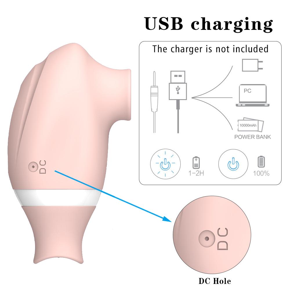Sucking Licking Mini Vibrator Nipple Clitoris Suction Oral Sex Stimulator