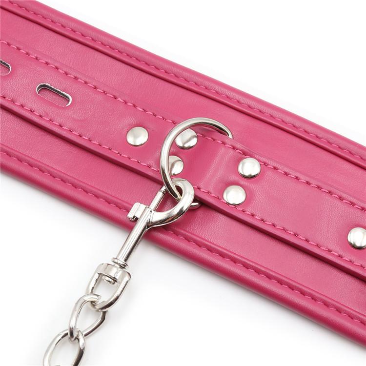Pink Leather Wrist Or Ankle Cuffs Bdsm Toys Bondage Restraints