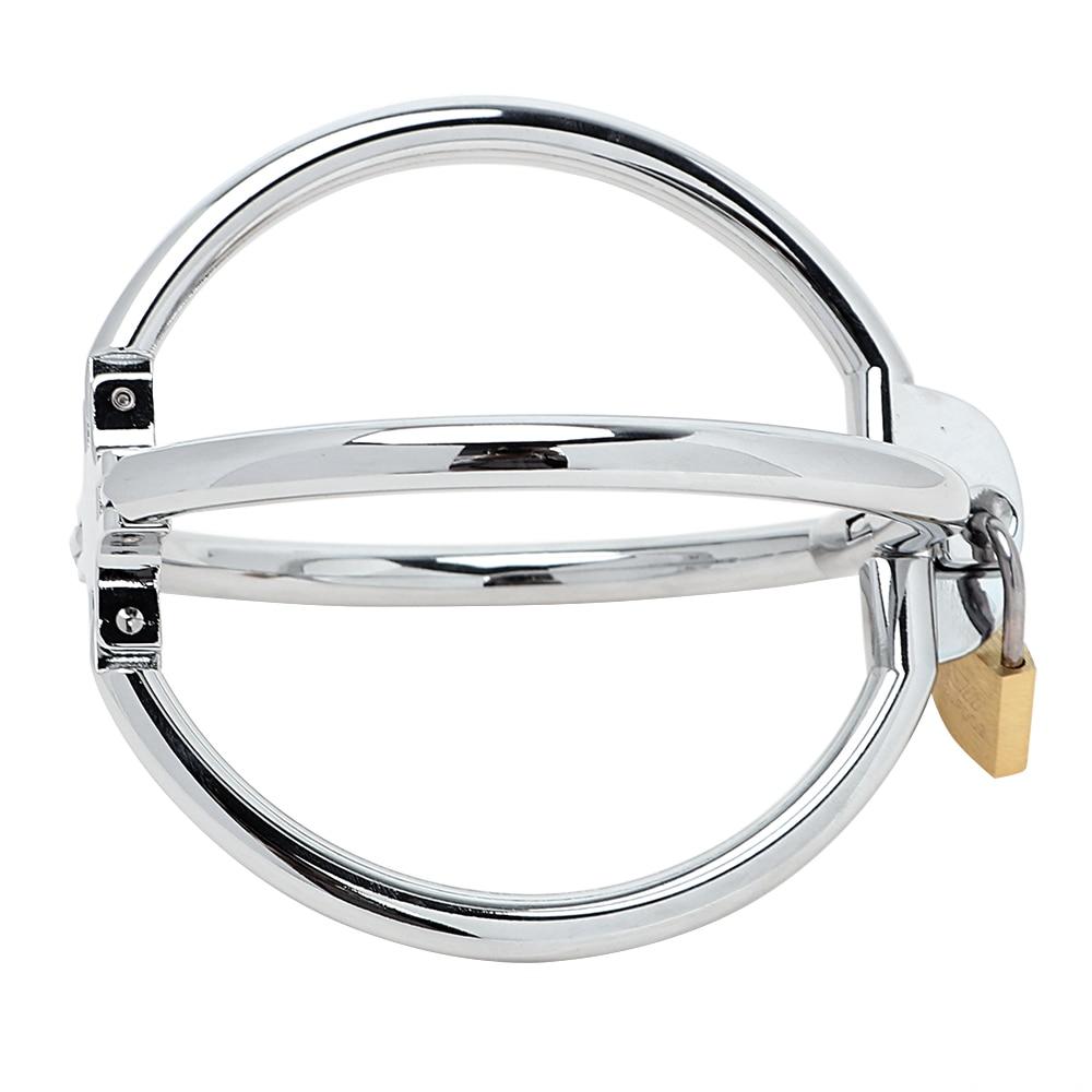Stainless Steel Cross Wrist Handcuffs Lockable Restraints Bondage Bdsm