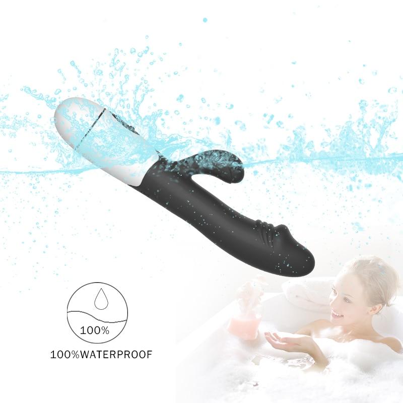 30 Speed Rechargeable Rabbit Vibrator Clit G Spot Women Sex Toy