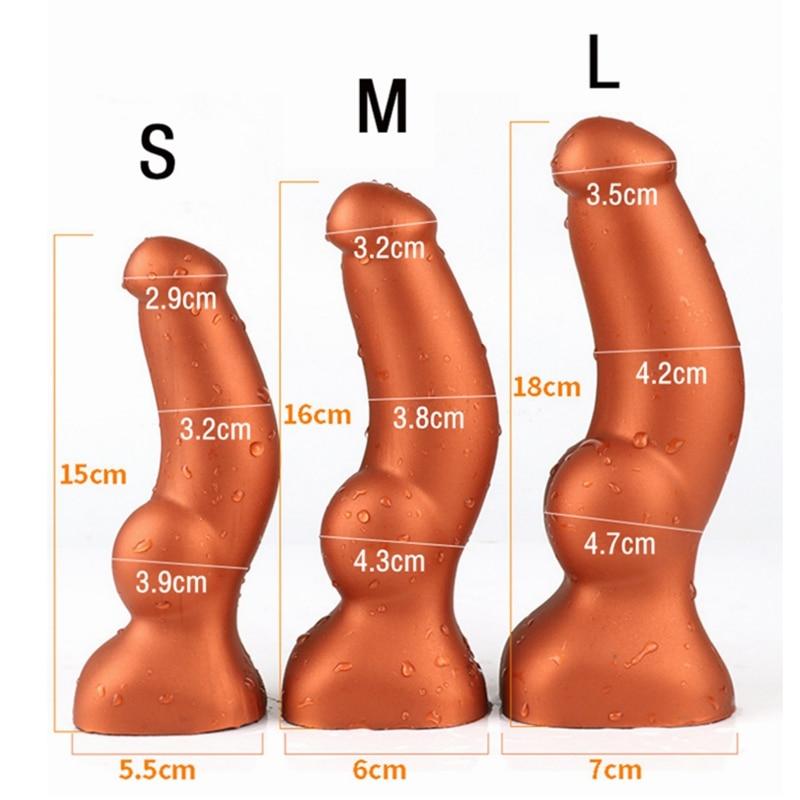 Soft Huge Realistic Dildo Silicone Cock And Balls Dong Gold Black Penis
