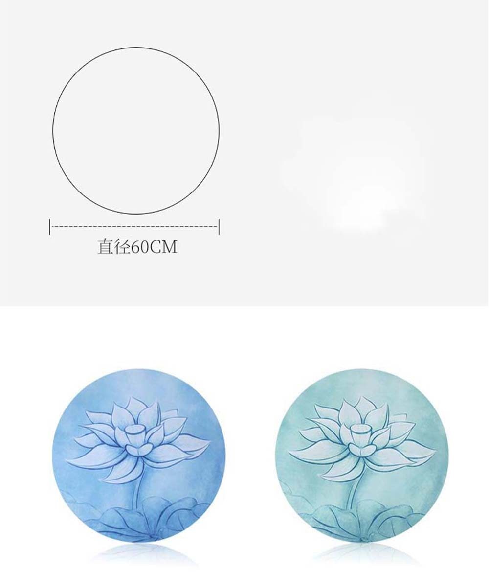 Round Meditation Yoga Mat Printed Foldable Pilates With Storage Bag