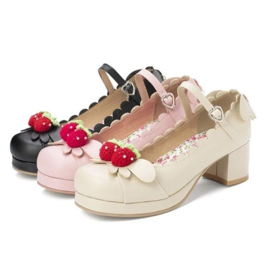 Berry Babe Mary Janes Lolita Shoes