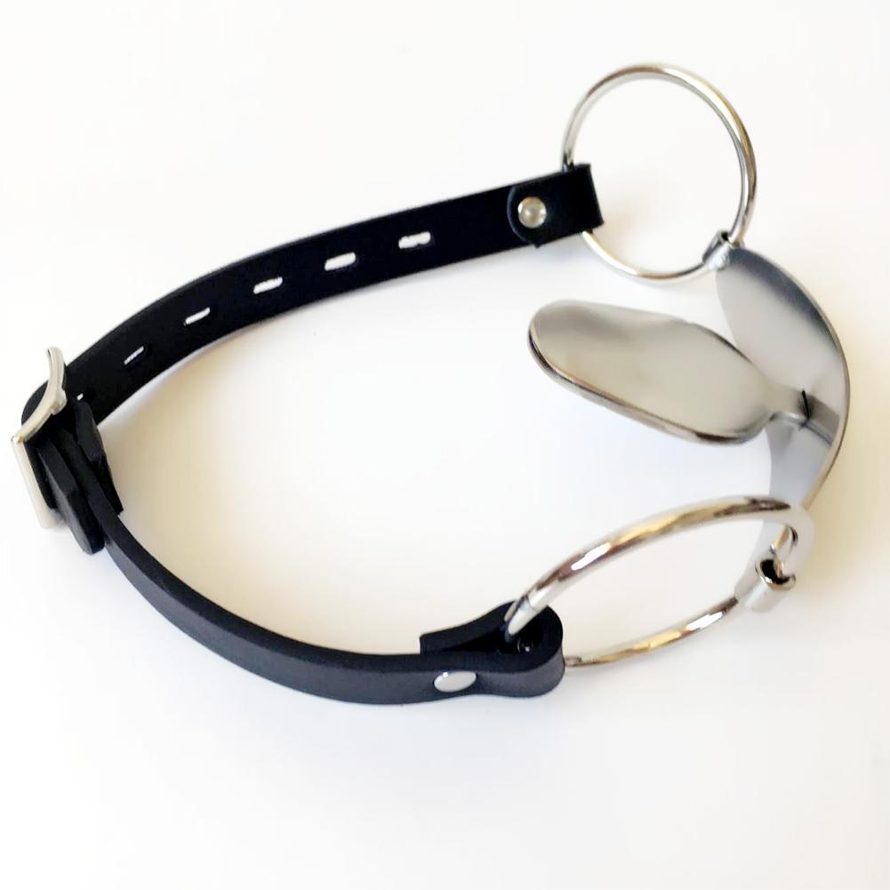 Bdsm Full Steel Tongue Bondage Restraint Mouth Plug Gag
