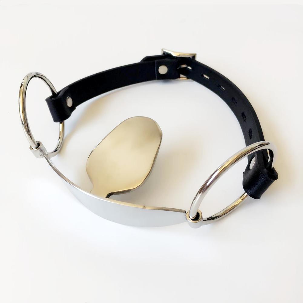 Bdsm Full Steel Tongue Bondage Restraint Mouth Plug Gag