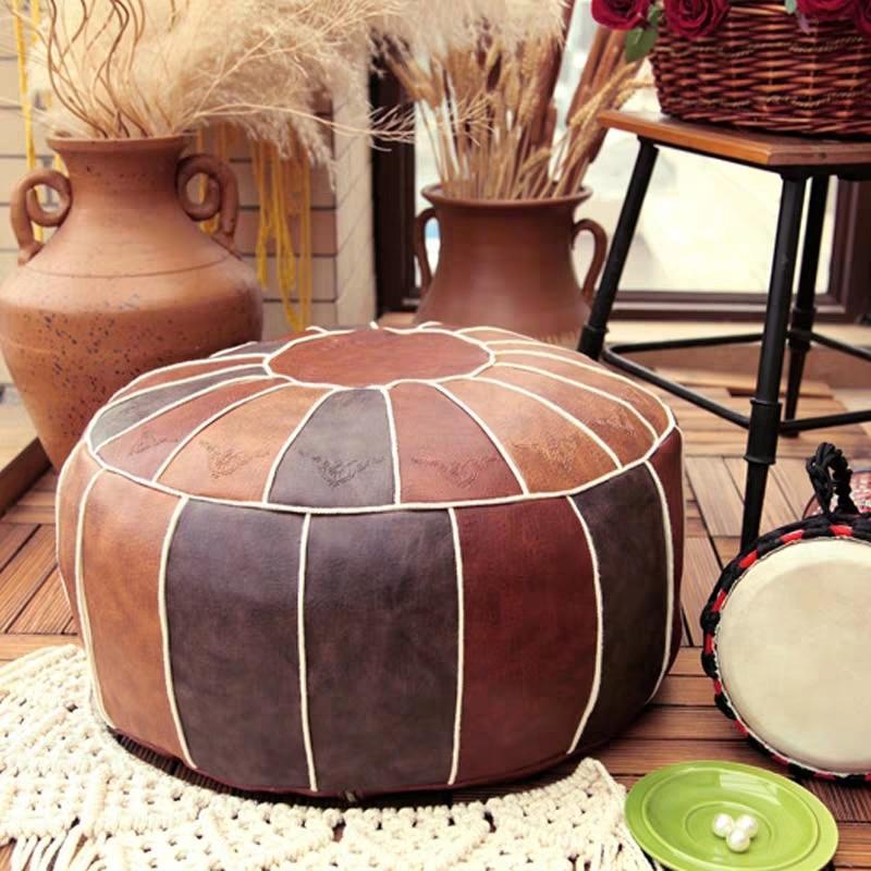 1 Sets of Hod Health & Home 1 Sets Of Moroccon Leather Pouf Cover