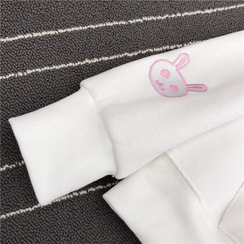 Cute Kawaii Rabbit Ears Hoodie Sweatshirt Loose Comfy Sweater