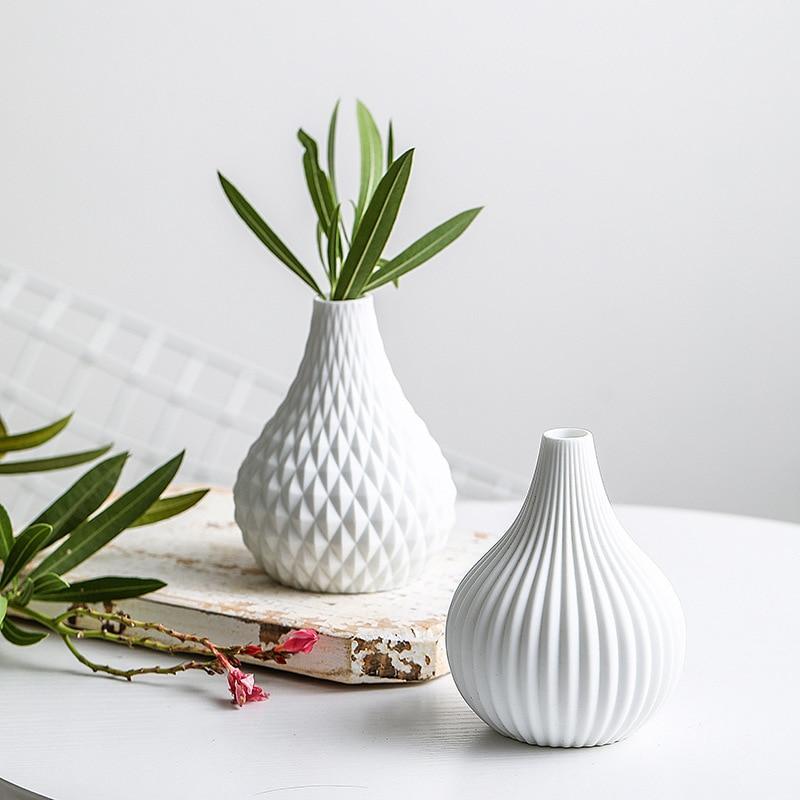 White Teardrop Vase Simple Decor