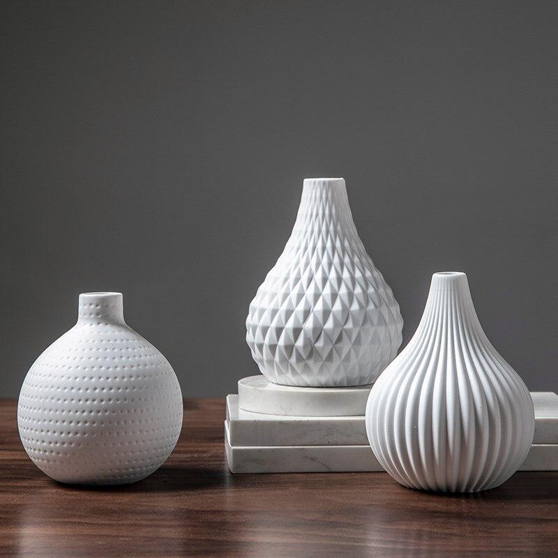 White Teardrop Vase Simple Decor