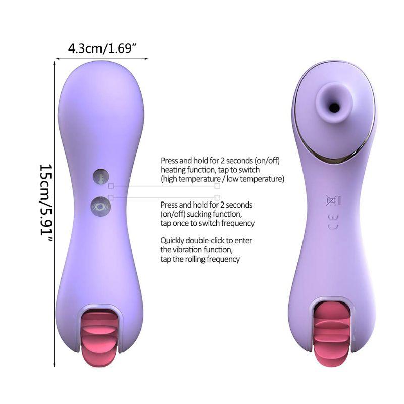 Sex Licking Tongue Vibrator Nipple Sucking Clitoral Suction Stimulator