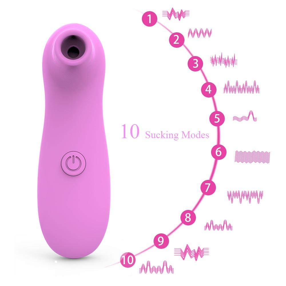 Clit Vibrator Oral Sex Suction Breast Massager Nipple Sucking
