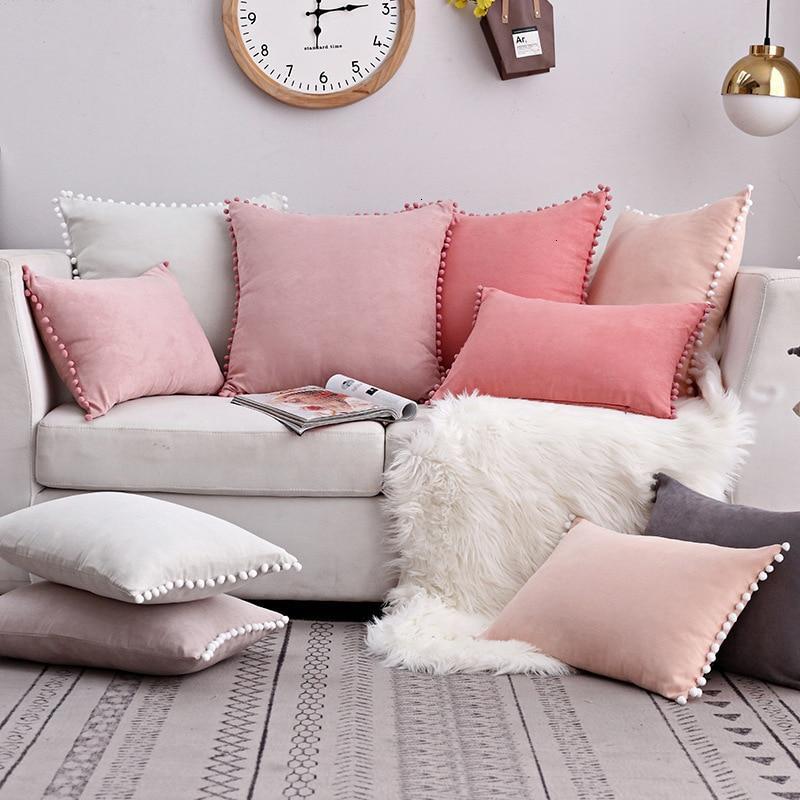 Boho Suede Pom Cushion Covers