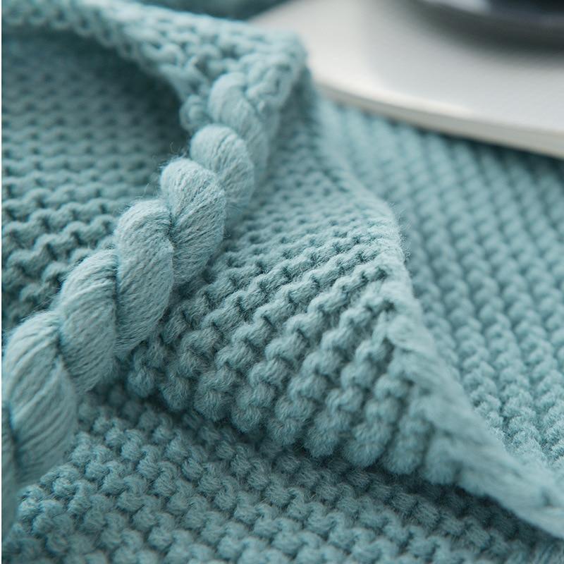 1 Sets of Hod Health & Home 1 Sets Of Long Tassel Knitted Blanket Throw