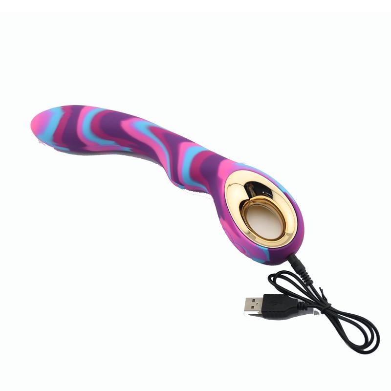 10 Speed Dildo Heating Vibrator G Spot Clitoral Stimulator Colourful Sex Toy