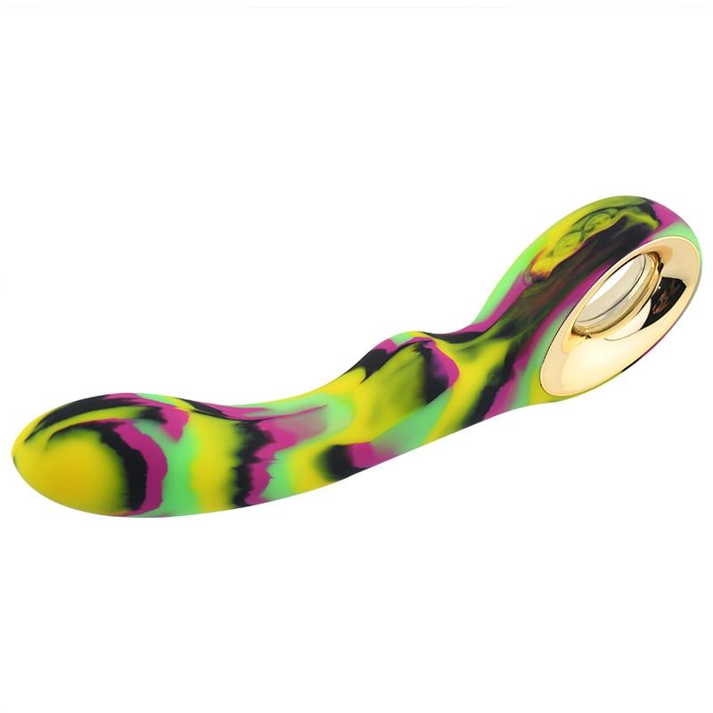 10 Speed Dildo Heating Vibrator G Spot Clitoral Stimulator Colourful Sex Toy