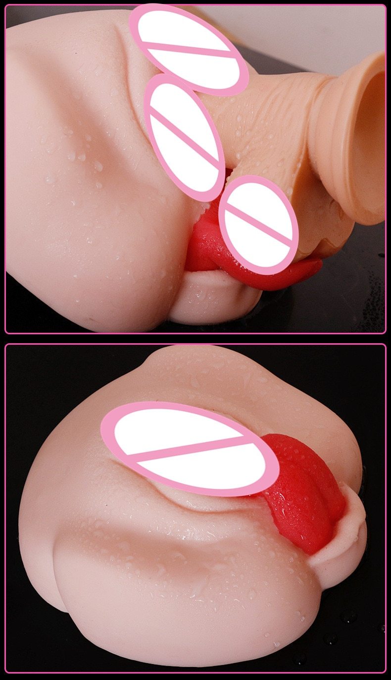 Threesome Mini Doll Realistic Vagina Tongue Male Masturbator Sex Toys Men