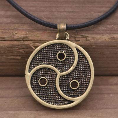 Bdsm Pendant Necklace Triskelion Emblem Symbolic Jewellery