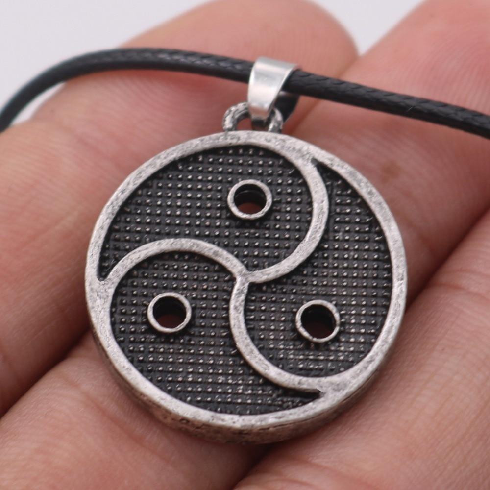 Bdsm Pendant Necklace Triskelion Emblem Symbolic Jewellery