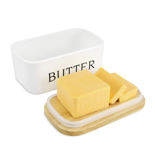 Nordic Ceramic Butter Dish With Lid Knife