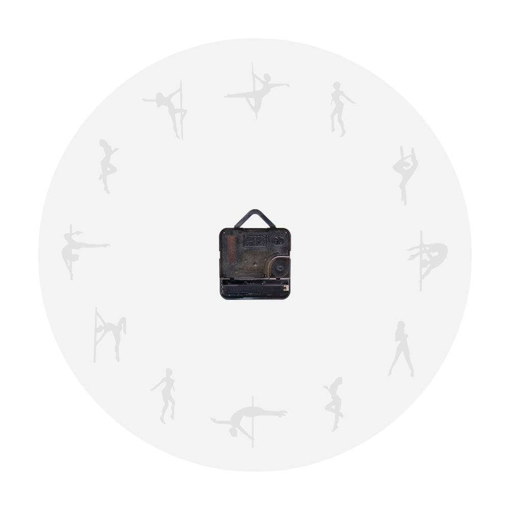 Pole Dancing Figure Yoga Design Minute Time Modern Wall Clock Decor