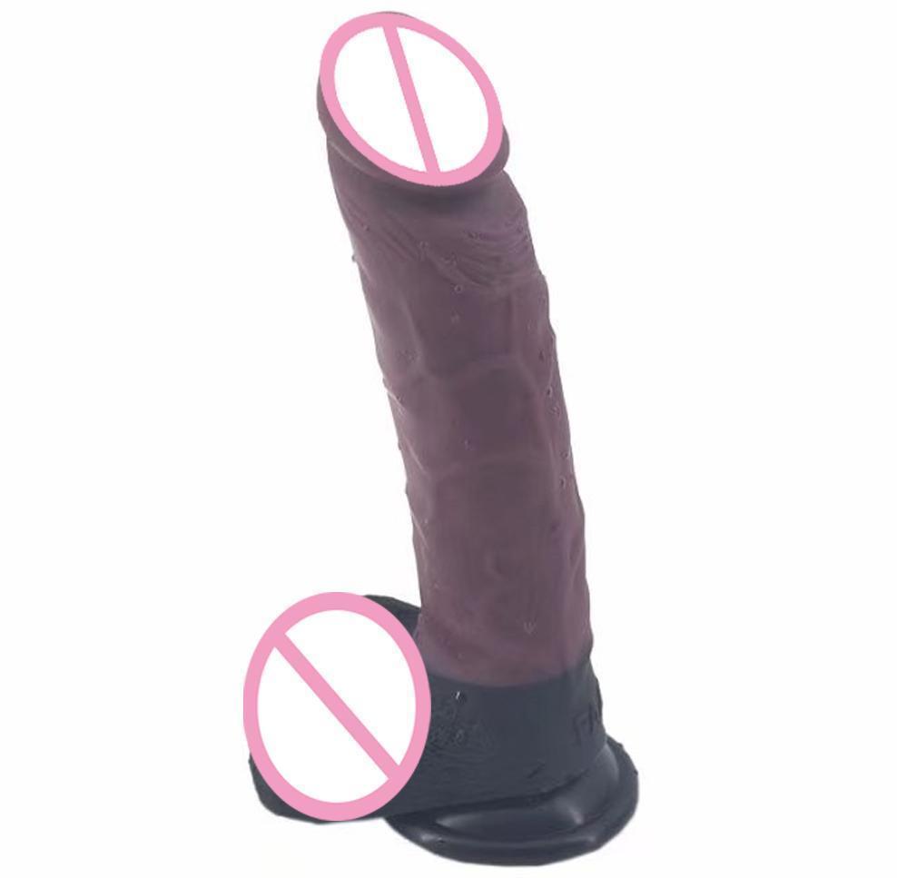 23Cm Silicone Realistic Dildo Butt Plug Anal Pink