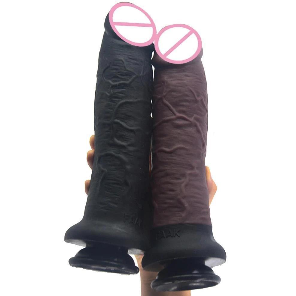 Realistic Couples Silicone Penis Masturbator Black Dildos Erotic Cock G Spot Clitoris Anal Sex Toy