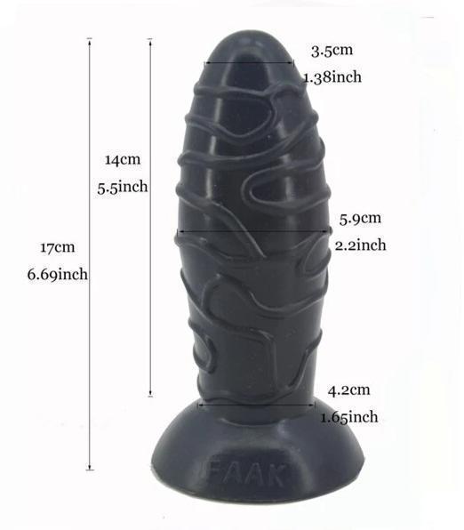 Faak 17Cm Silicone Butt Plug Anal Dildo Dong Thick Flesh