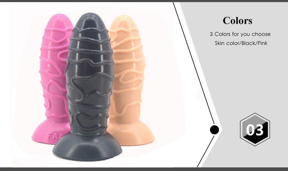 Faak 17Cm Silicone Butt Plug Anal Dildo Dong Thick Flesh