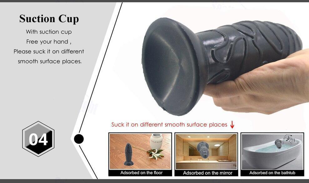 Faak 17Cm Silicone Butt Plug Anal Dildo Dong Thick Flesh