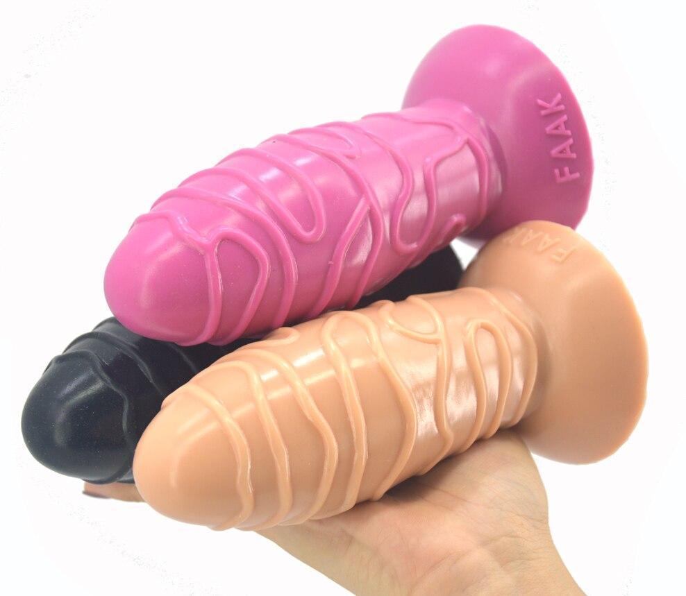 Faak 17Cm Silicone Butt Plug Anal Dildo Dong Thick Flesh