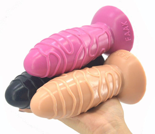 Faak 17Cm Silicone Butt Plug Anal Dildo Dong Thick Flesh
