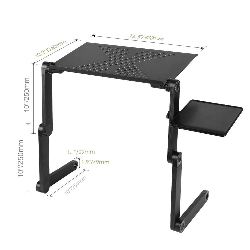 Folding Laptop Desk Ergonomic Aluminum Bed Stand