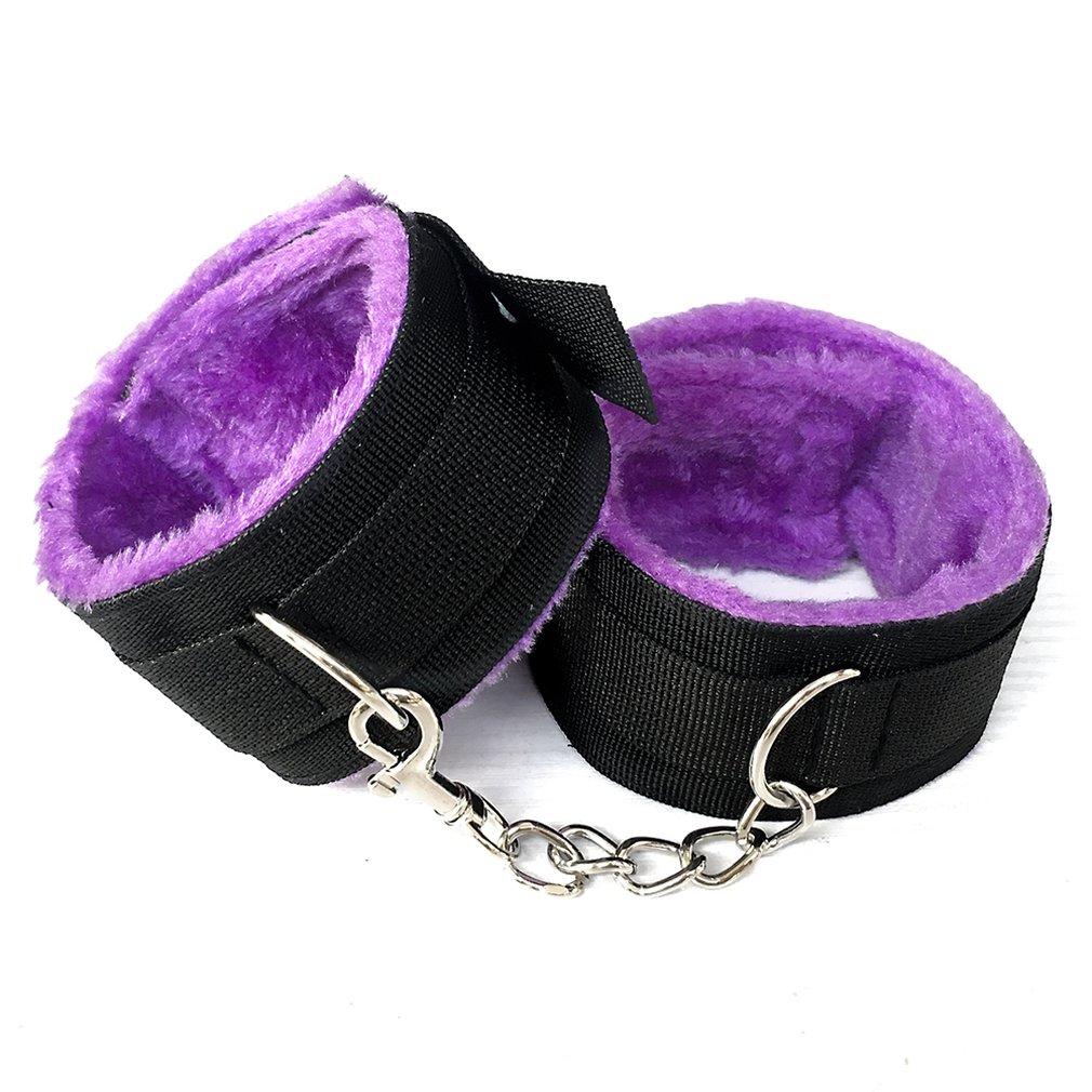 Bdsm Beginners 10 Piece Bondage Restraints Starter Kit Set Pink Purple Black